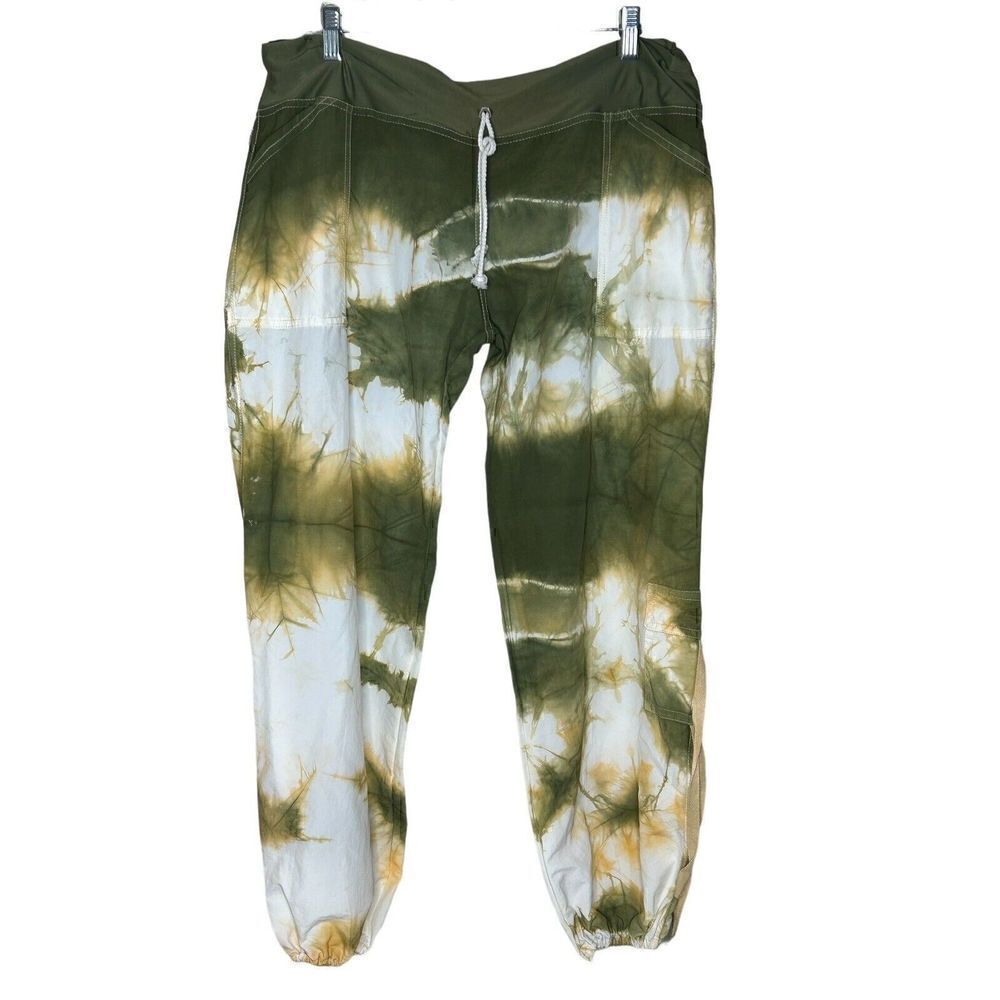Oh My Bod Women’s Tie Dye Cargo Pockets Draw String Pull-On Pants Sz  L